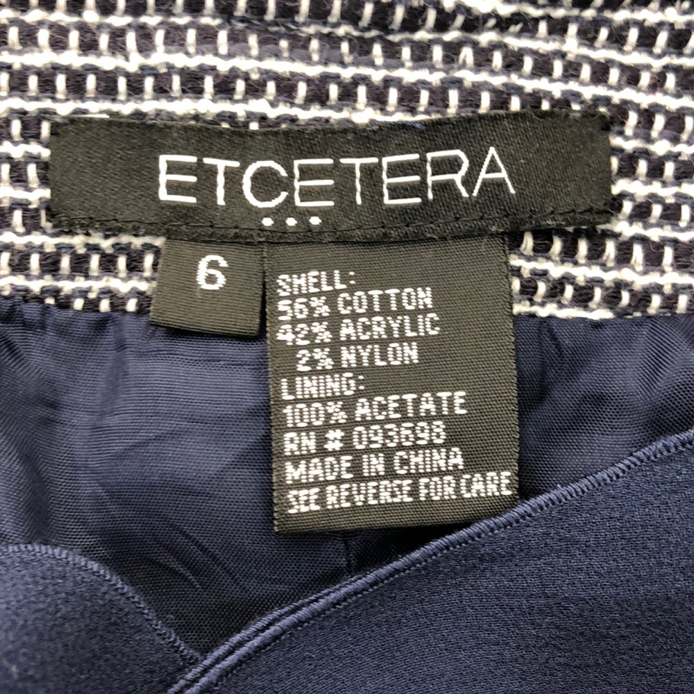 Etcetera Blue Tweed Like Skirt and Jacket Set - Picture 8 of 10